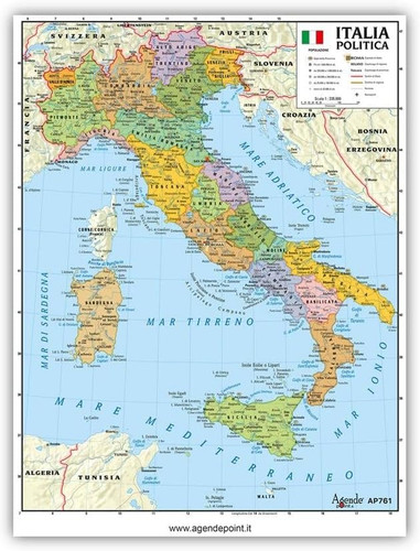 Cartina italia geografica - -,