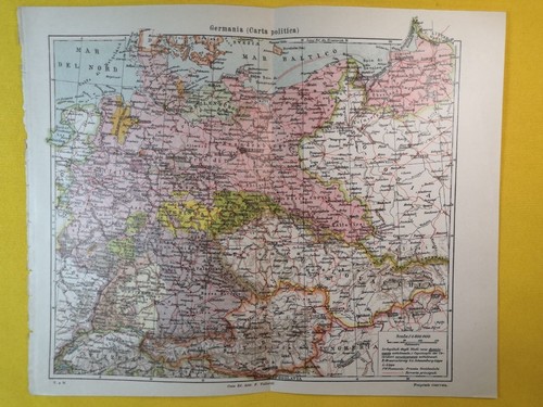 1896 germania mappa politica - germania,