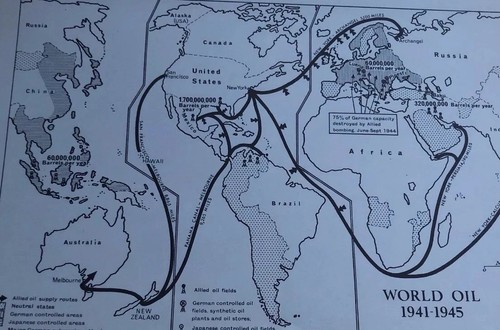 Mappa mondo olio 1941 - mondo, 1941-1945