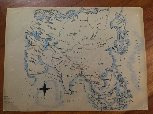 Mappa cartina asia politica - cartina,