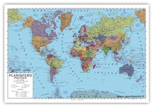 Cartina geografica planisfero - cartina,