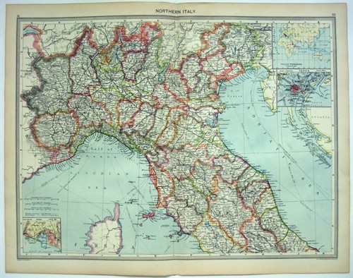 Nord italia mappa originale - italia,
